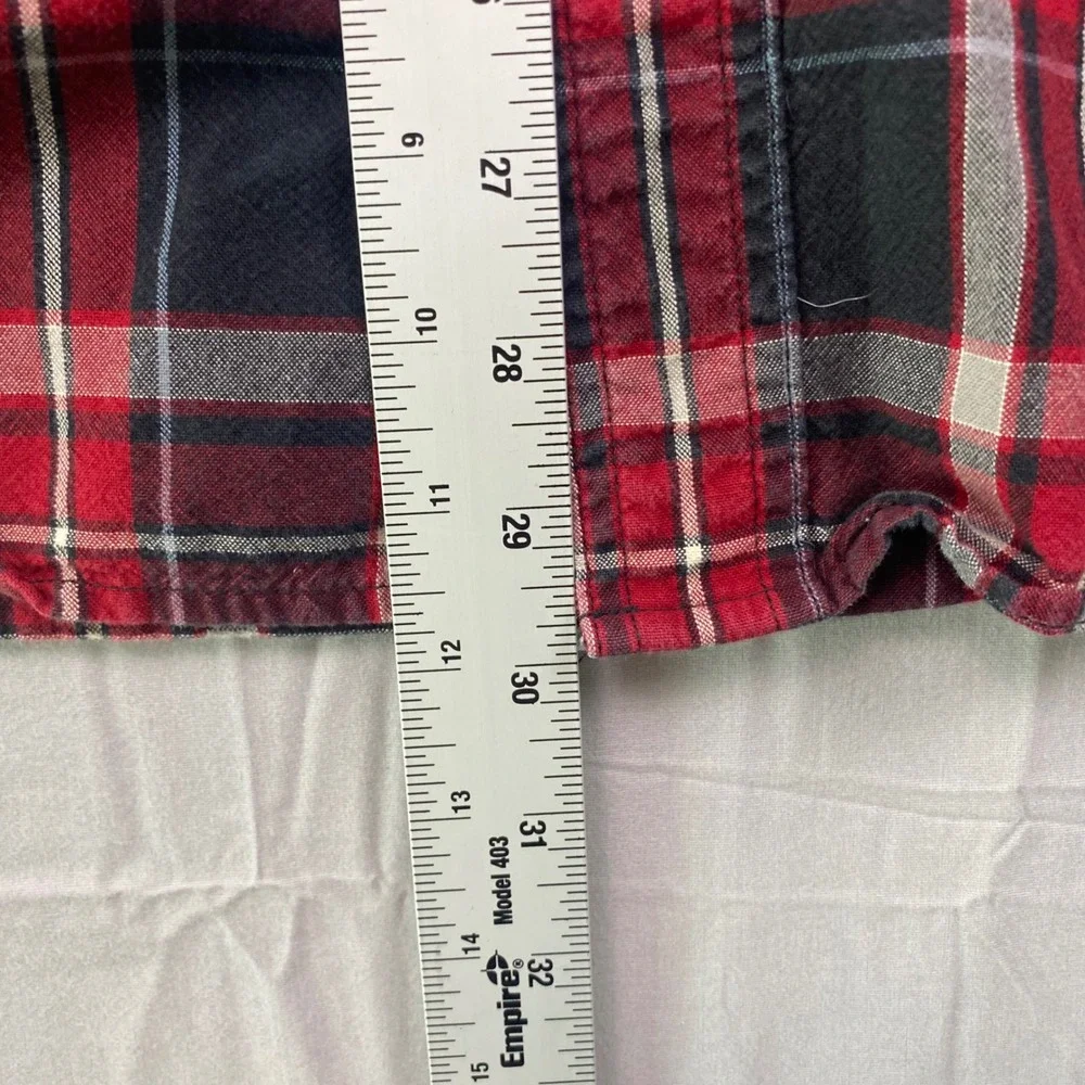 Carhartt Relaxed Fit Plaid Flannel Shirt Mens XL Red Black Rugged Work Pockets‎